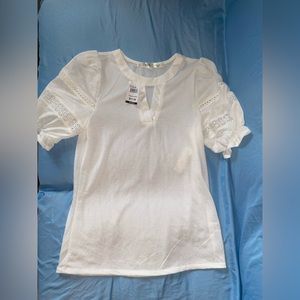 NWT - White - Lace detail - Small